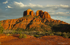 L0114, mountain, red rock, sunset